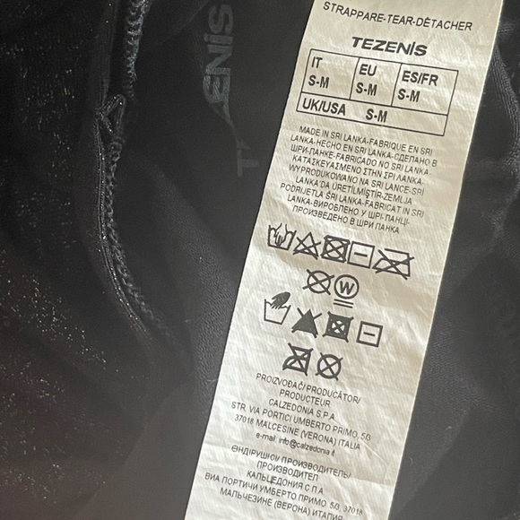 BODYSUIT Sparkly Black Leotard stretch size S - M TEZENIS Italy - Picture 10 of 12